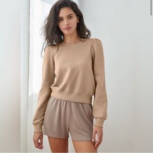 Wilfred free Aritzia Terry puffed sleeve sweatshirt organic‎ cotton size XXS